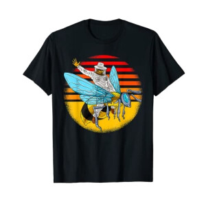 T-shirt Abeille noir homme/femme