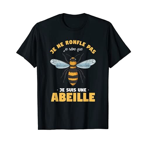 T-shirt Abeille noir homme