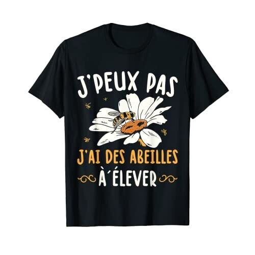 T-shirt Abeille noir homme/femme