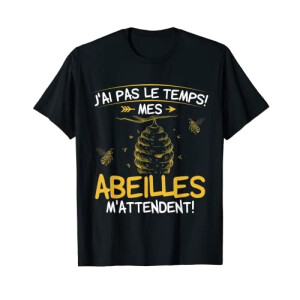 T-shirt Abeille noir homme