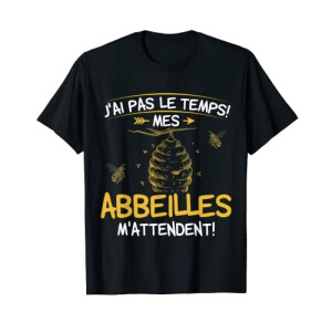 T-shirt Abeille noir homme/femme