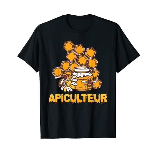 T-shirt Abeille noir homme/femme