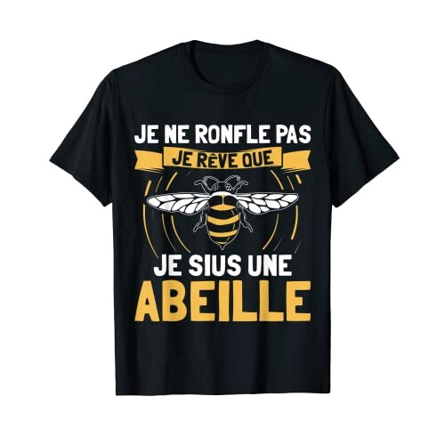 T-shirt Abeille noir homme/femme