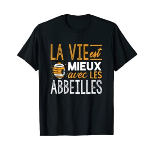 T-shirt Abeille noir homme/femme