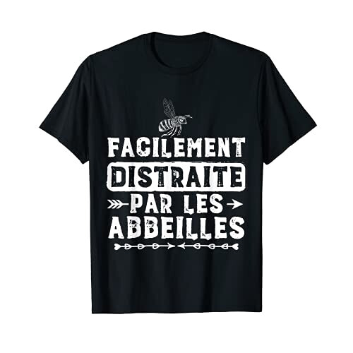 T-shirt Abeille noir homme/femme