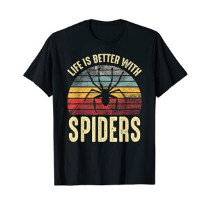 T-shirt Araignée noir homme/femme