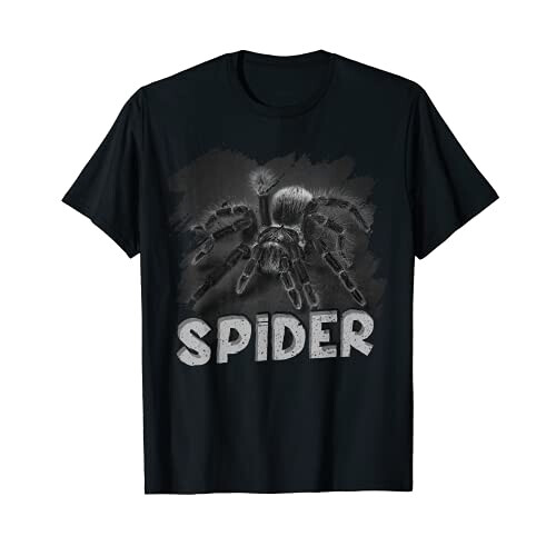 T-shirt Araignée noir homme/femme