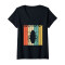 T-shirt Cafard noir col en v femme - miniature