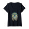 T-shirt Cigale noir col en v femme - miniature