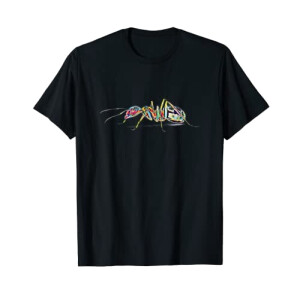 T-shirt Fourmi noir homme/femme