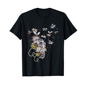 T-shirt Libellule noir homme/femme
