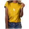 T-shirt Libellule e jaune femme - miniature