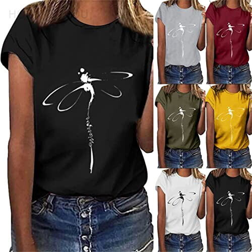 T-shirt Libellule e jaune femme variant 0 