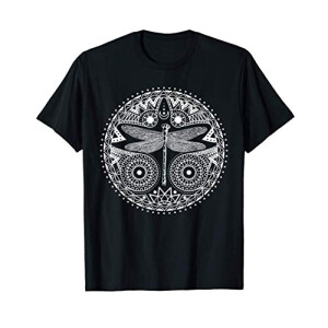 T-shirt Libellule noir homme/femme