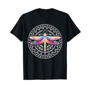 T-shirt Libellule noir homme/femme