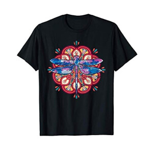 T-shirt Libellule noir homme/femme