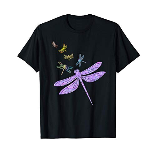 T-shirt Libellule noir homme/femme