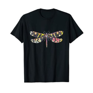 T-shirt Libellule noir homme/femme
