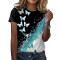 T-shirt Papillon a vert femme - miniature