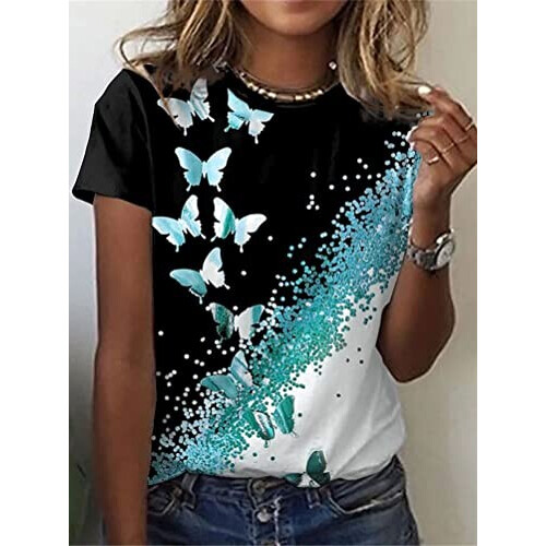 T-shirt Papillon a vert femme variant 1 