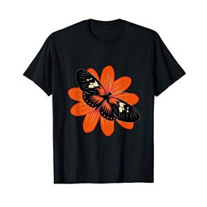 T-shirt Papillon noir homme/femme