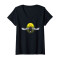 T-shirt Scarabée noir col en v femme - miniature