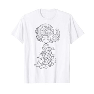 T-shirt Sirène blanc fille/garçon