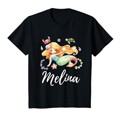 T-shirt Sirène noir fille/garçon