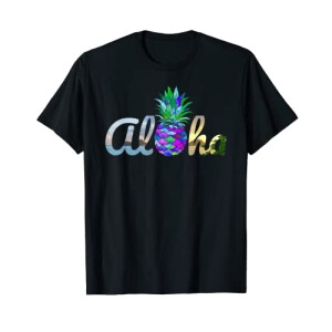 T-shirt Ananas noir femme