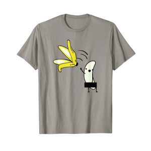 T-shirt Banane gris homme/femme
