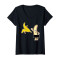 T-shirt Banane noir col en v femme - miniature