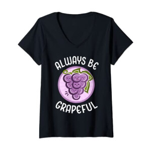 T-shirt Raisin noir col en v femme