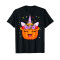 T-shirt Citrouille noir fille - miniature
