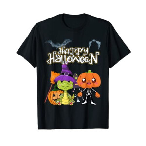 T-shirt Citrouille noir fille/garçon