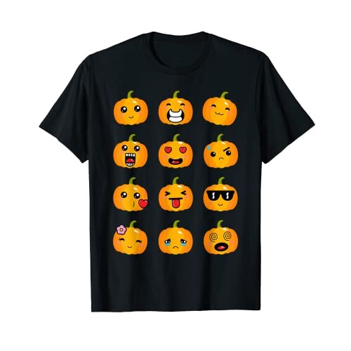 T-shirt Citrouille noir fille/garçon