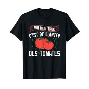 T-shirt Tomate noir femme