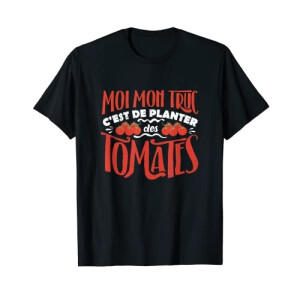 T-shirt Tomate noir femme