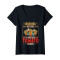 T-shirt Tomate noir col en v femme - miniature