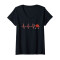 T-shirt Tomate noir col en v femme - miniature