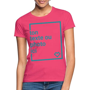 T-shirt rose azalée femme