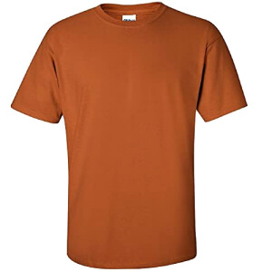 T-shirt orange texas homme