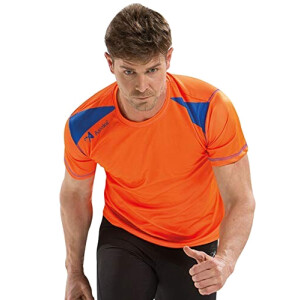 T-shirt orange /bleu roi homme/femme
