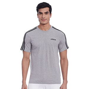 T-shirt gris medium grey heather/noir homme