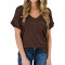T-shirt marron femme - miniature