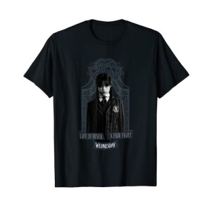 T-shirt Mercredi Addams noir homme/femme