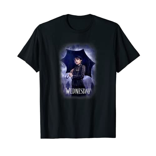 T-shirt Mercredi Addams noir homme/femme