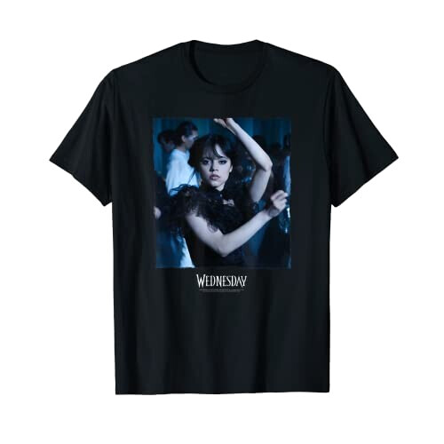 T-shirt Mercredi Addams noir homme/femme