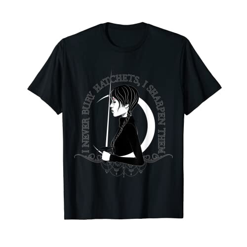 T-shirt Mercredi Addams noir homme/femme